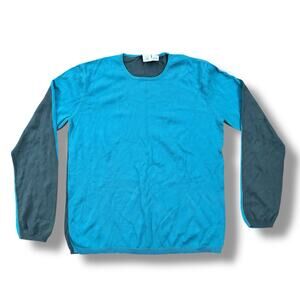 Vintage 90s A/X Armani Exchange Men’s Size XL Green Color Block Pullover Sweater